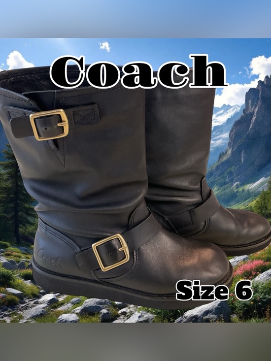 Coach Shoes - Coach Black Leather Boots